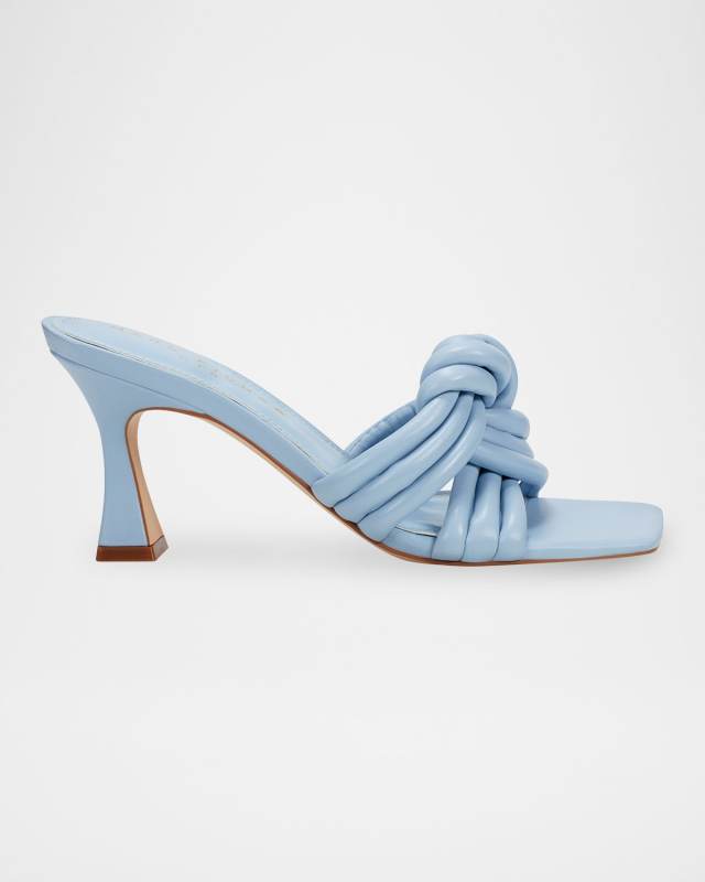 Dru Leather Knot Slide Sandals